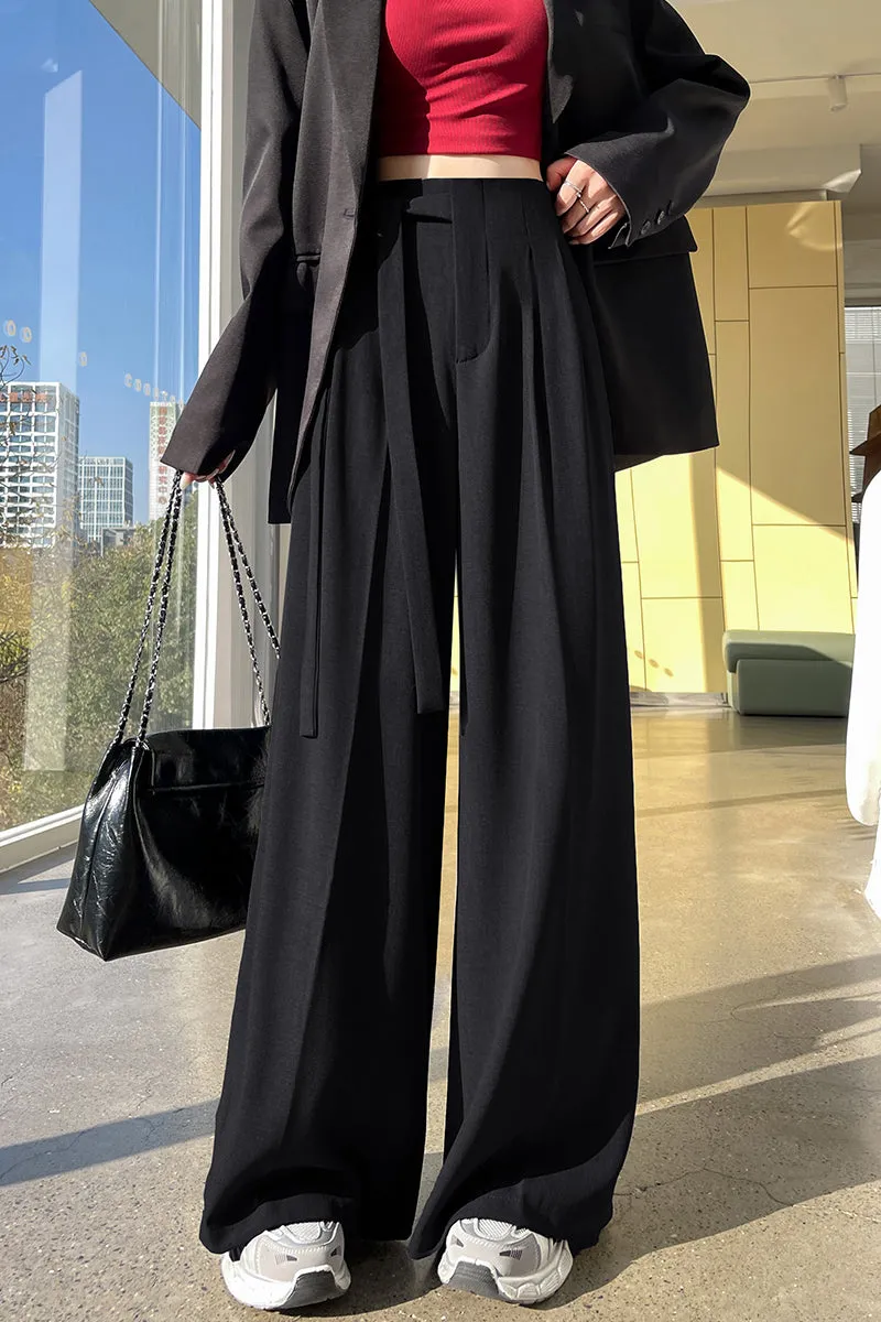 Solid Wide Leg Trousers with a Comfortable Flattering Fit