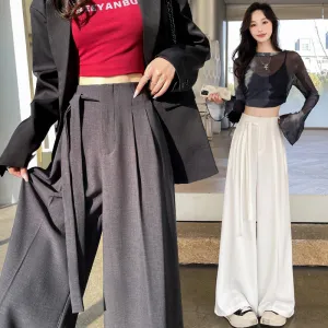 Solid Wide Leg Trousers with a Comfortable Flattering Fit