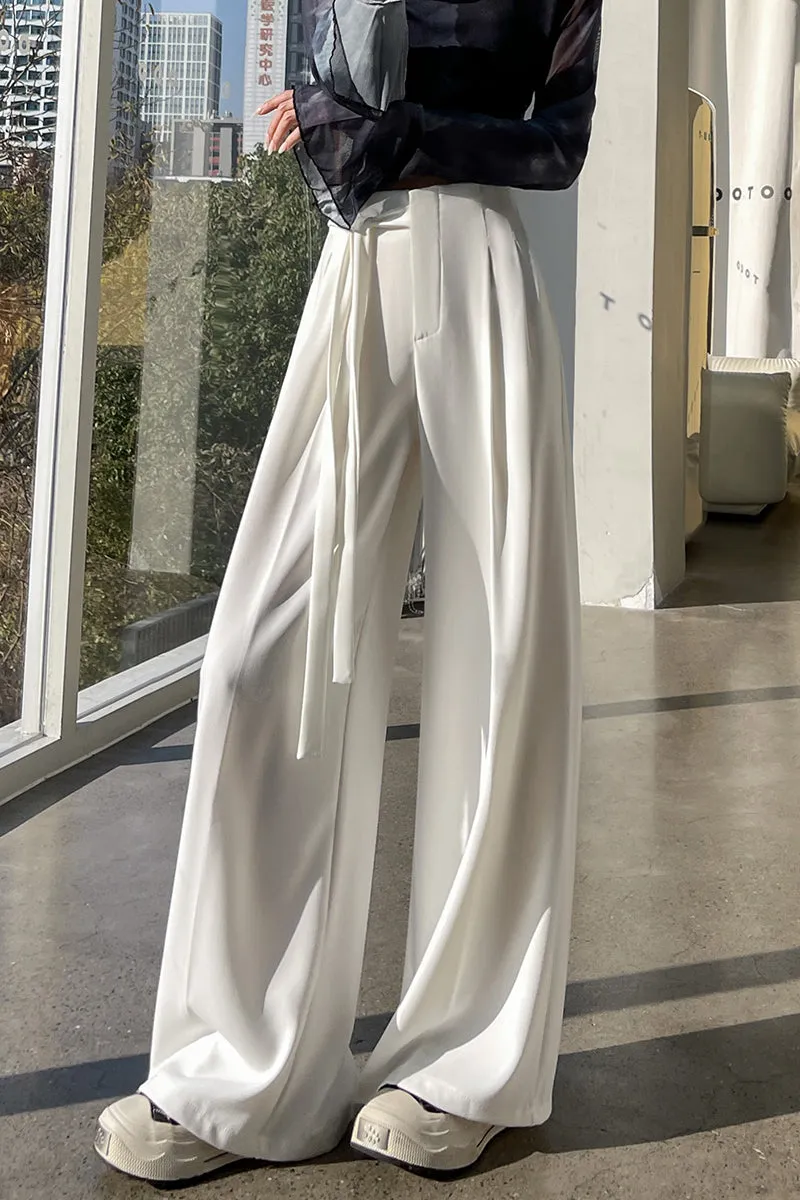 Solid Wide Leg Trousers with a Comfortable Flattering Fit