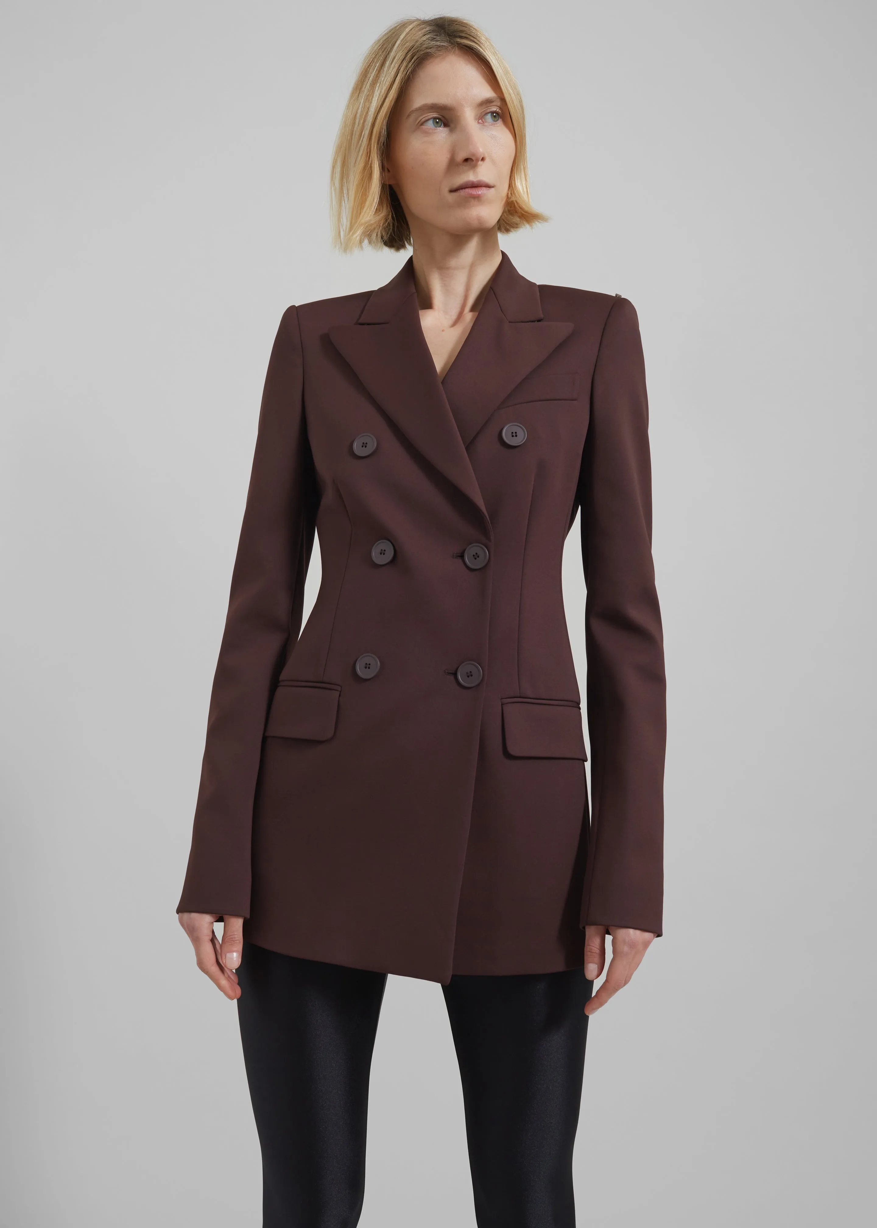 Sportmax Frizzo Scuba Jacket - Dark Brown