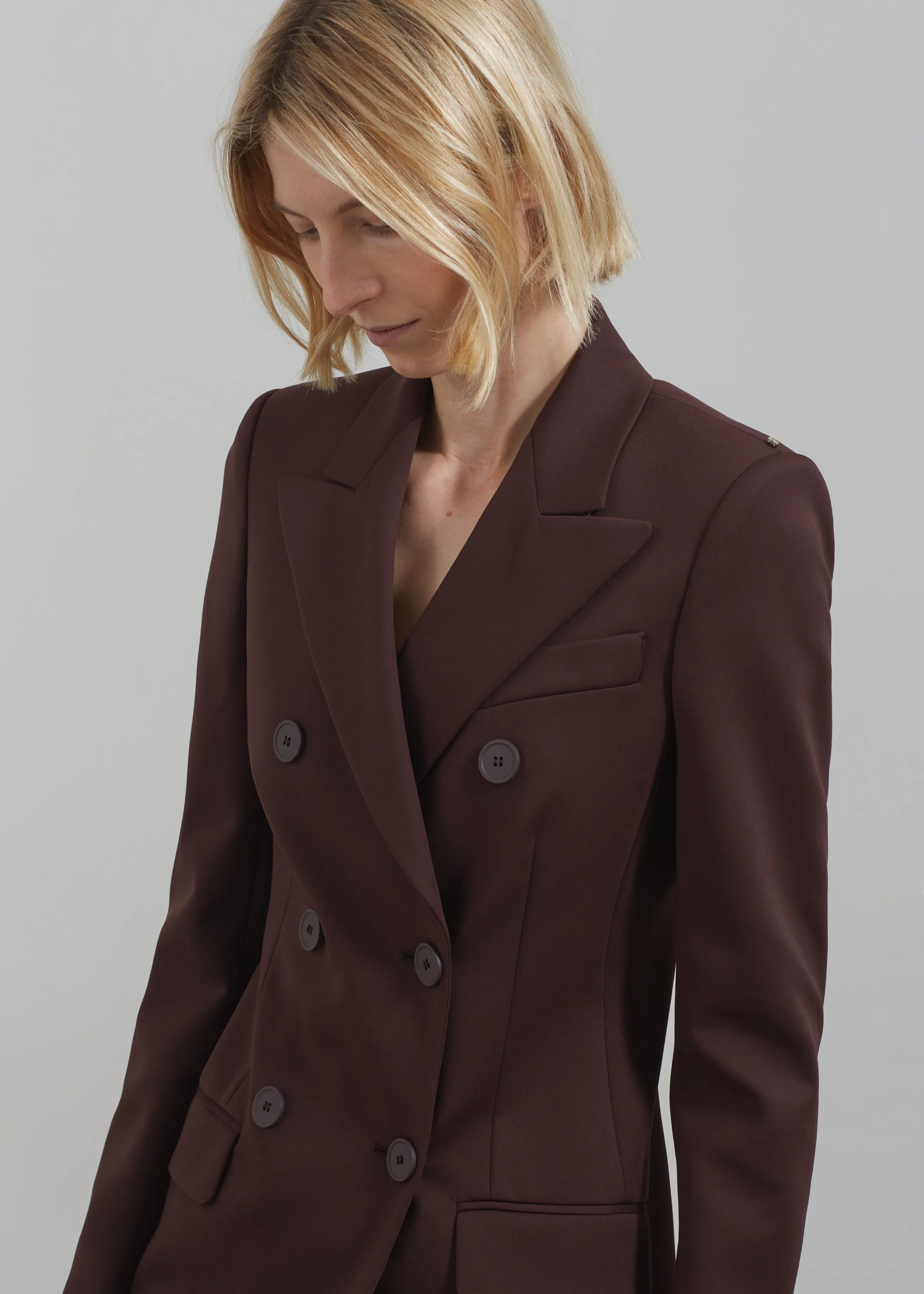 Sportmax Frizzo Scuba Jacket - Dark Brown