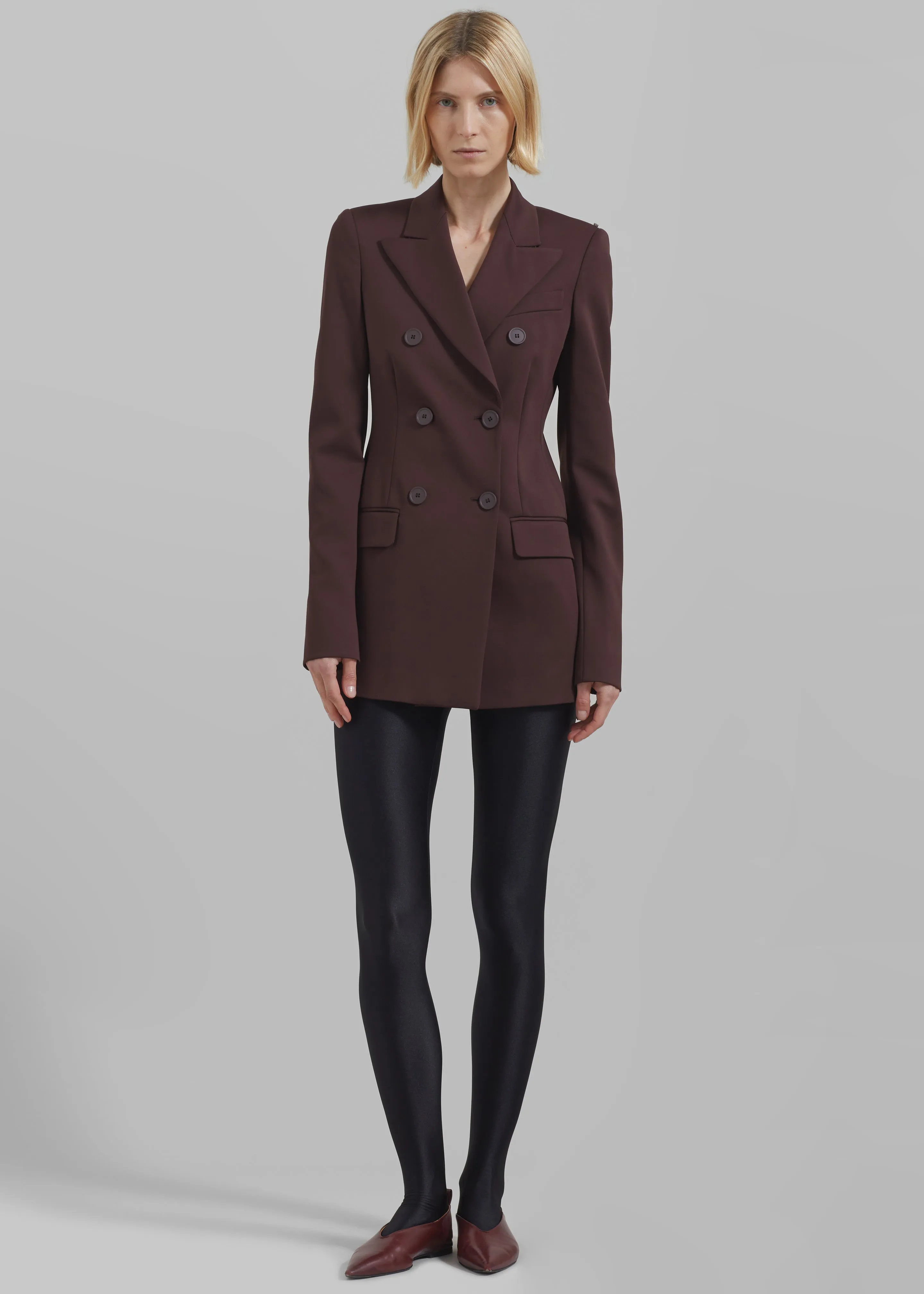 Sportmax Frizzo Scuba Jacket - Dark Brown