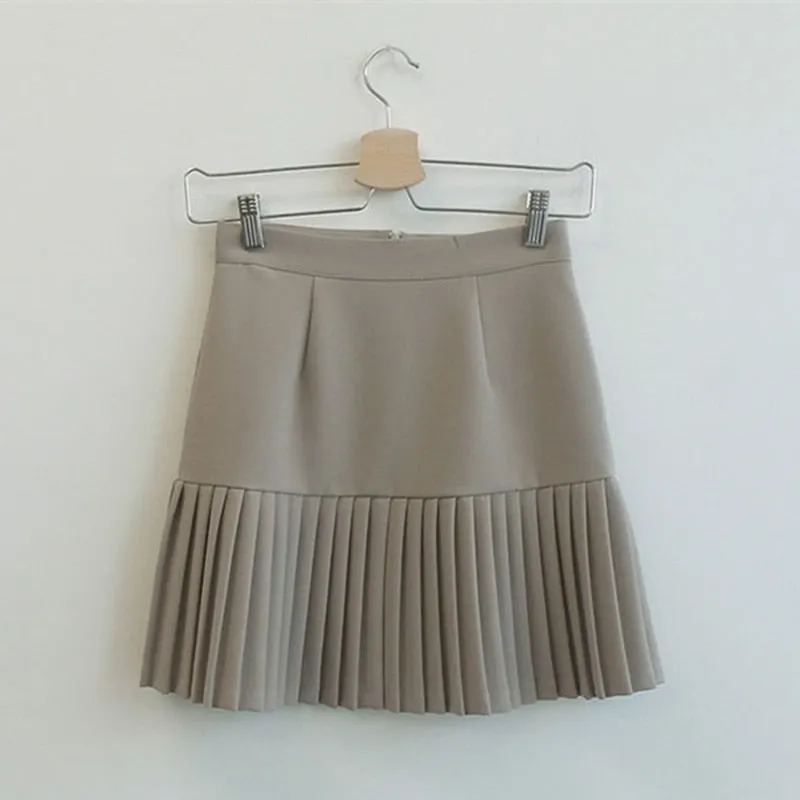 Spring Summer Women Skirts High Waist Hip Pleated Fashionable Office Lady