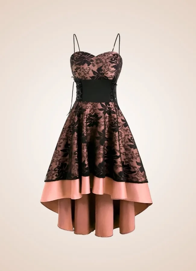 Steampunk Floral Lace Dress