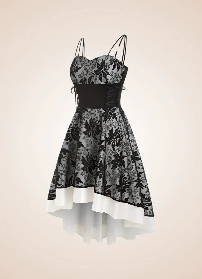 Steampunk Floral Lace Dress
