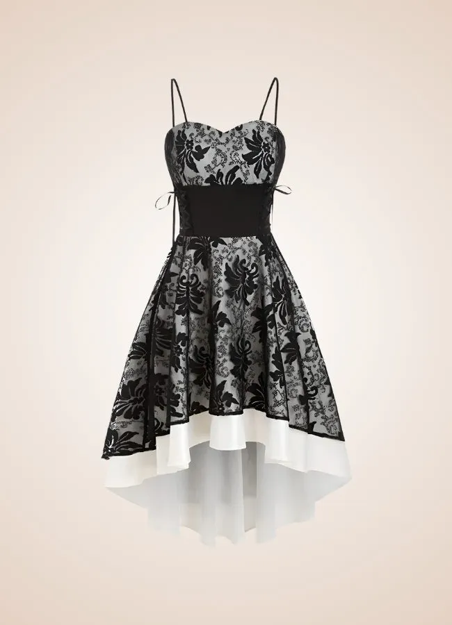 Steampunk Floral Lace Dress