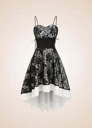 Steampunk Floral Lace Dress
