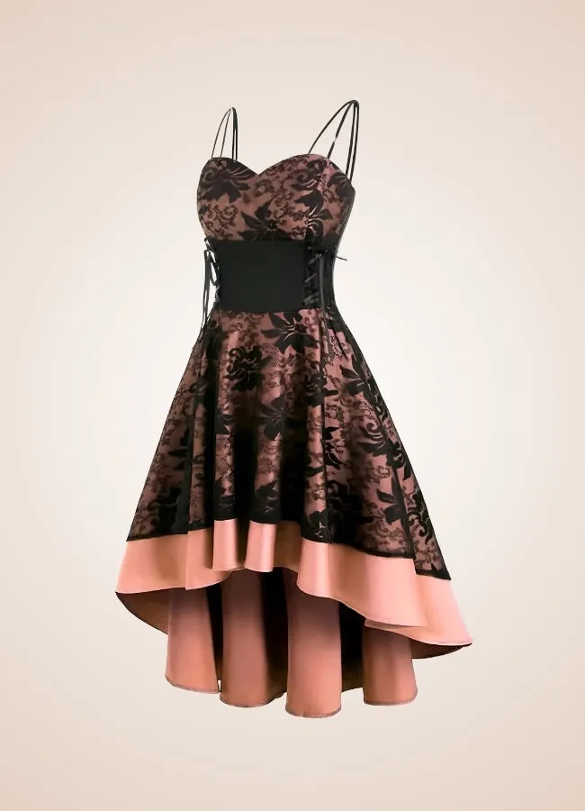 Steampunk Floral Lace Dress