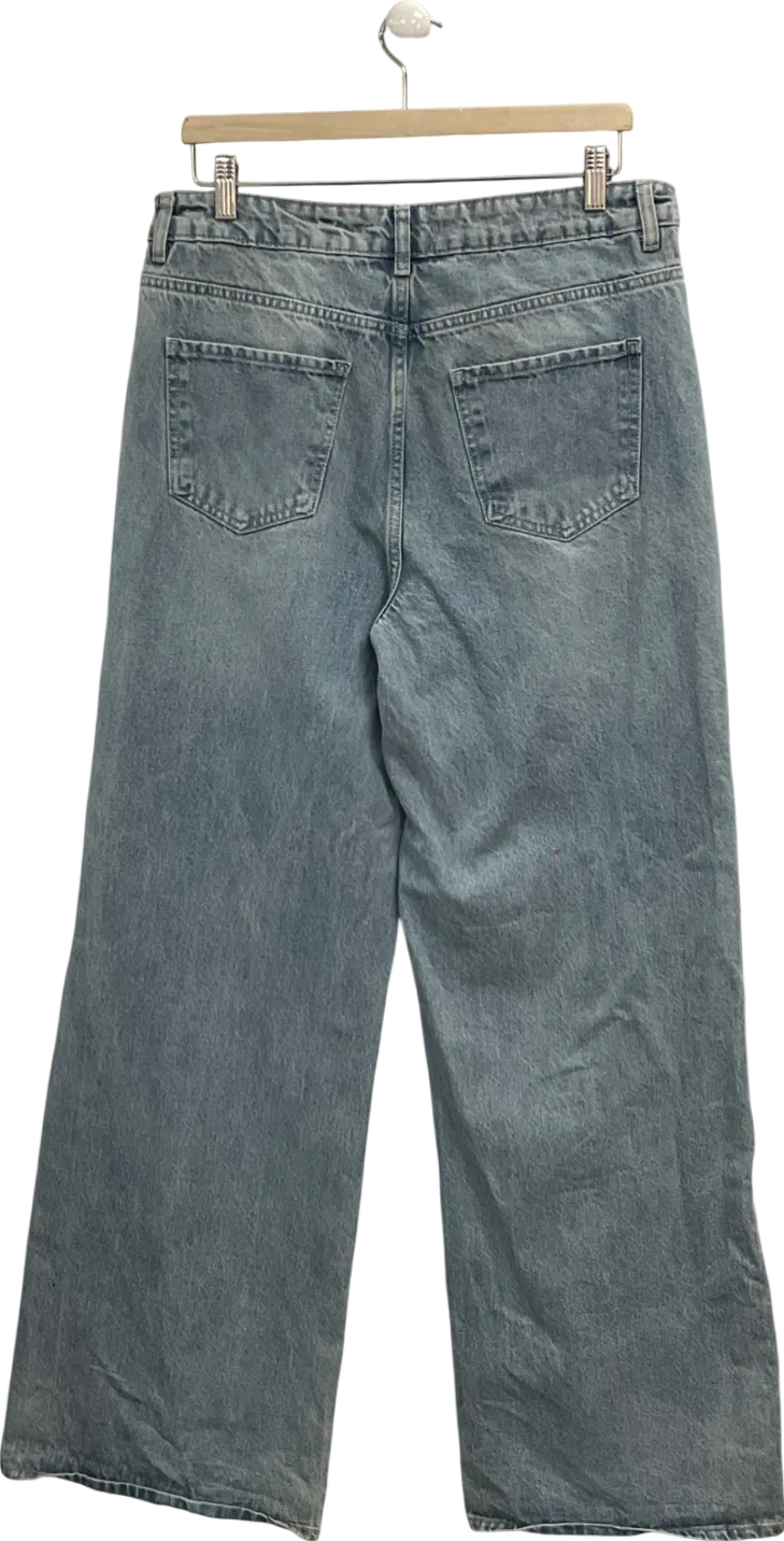 Stradivarius Blue Wide Leg Jeans UK 14