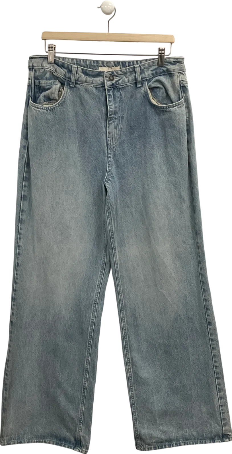 Stradivarius Blue Wide Leg Jeans UK 14