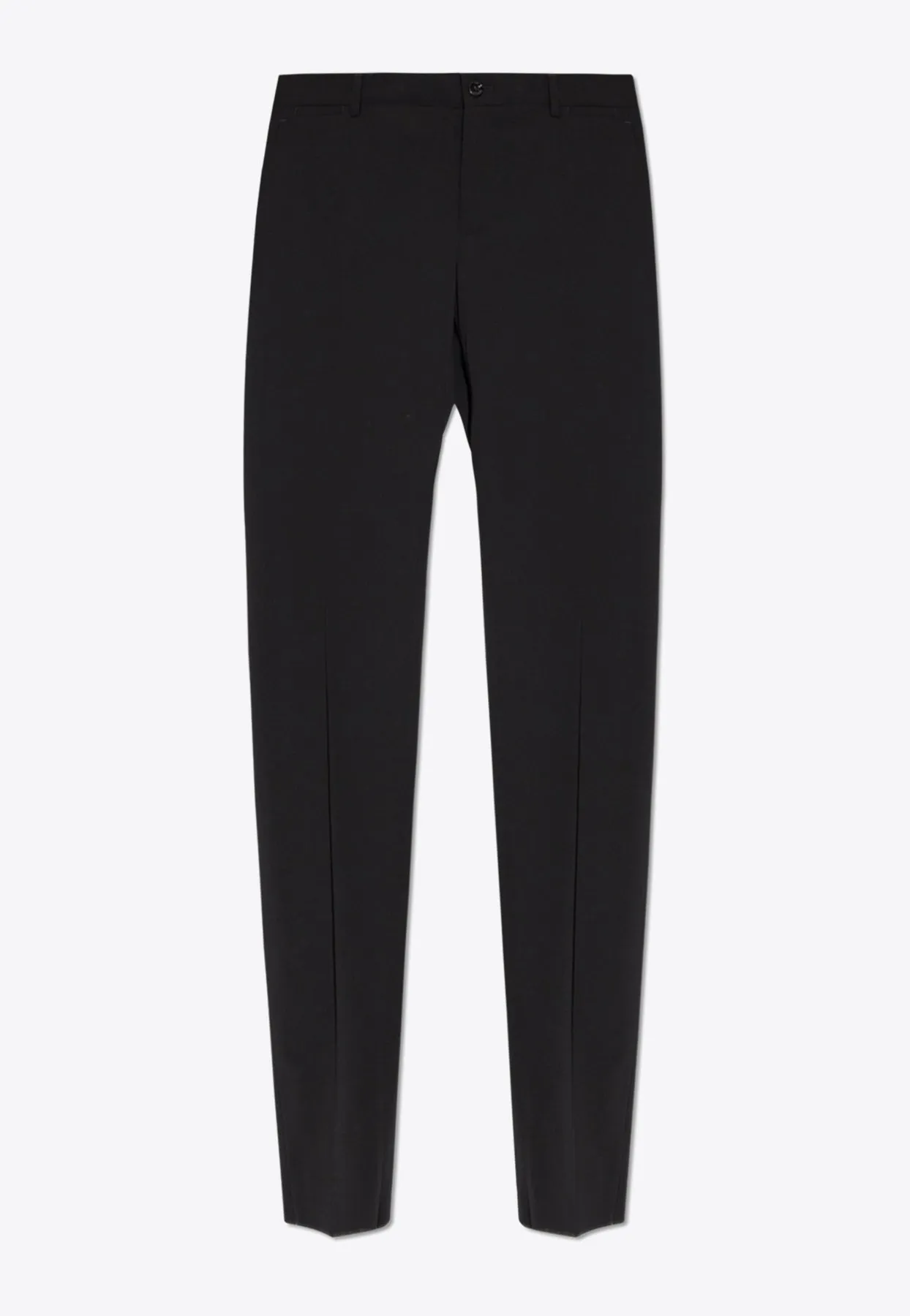 Straight-Leg Tailored Wool-Blend Pants