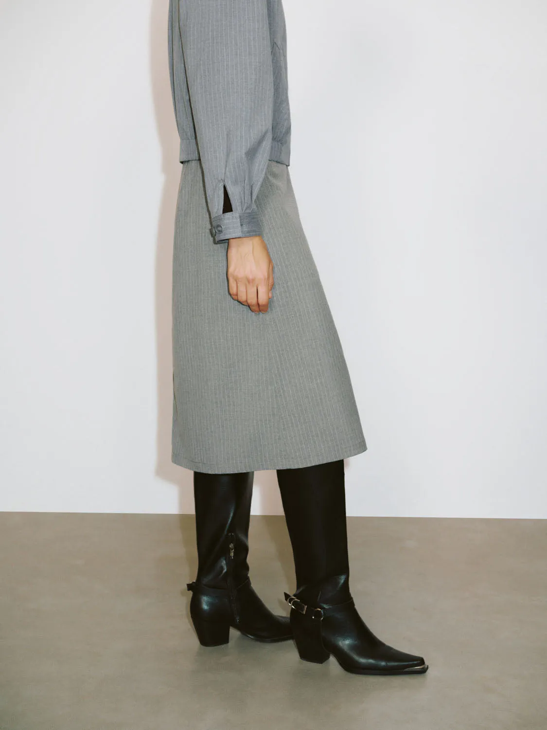Striped A-Line Skirts