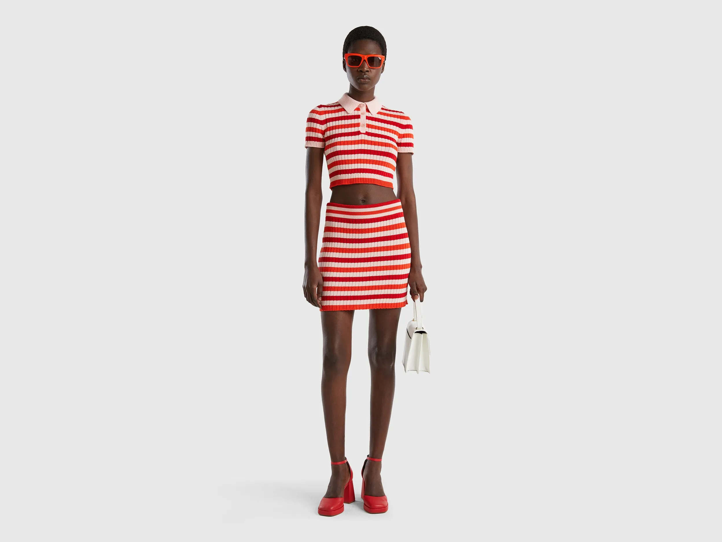 STRIPED MINI SKIRT