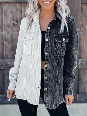 Stunncal Corduroy Button Shacket