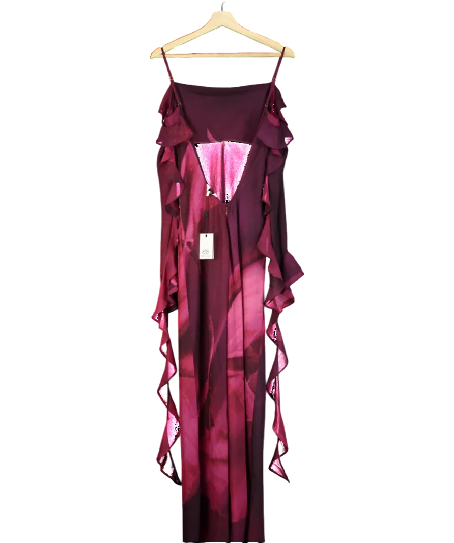 Sydney Lane Purple Kai Ruffle Dress UK XS