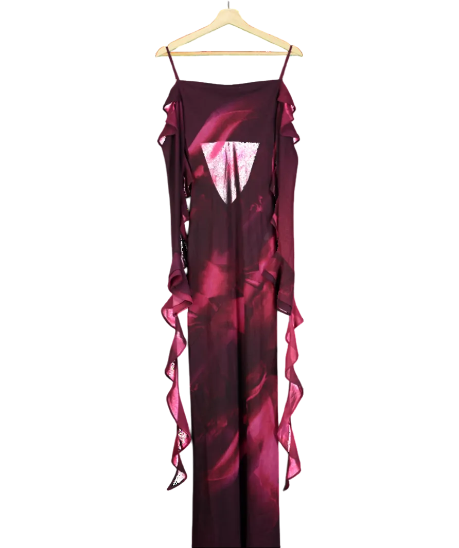 Sydney Lane Purple Kai Ruffle Dress UK XS