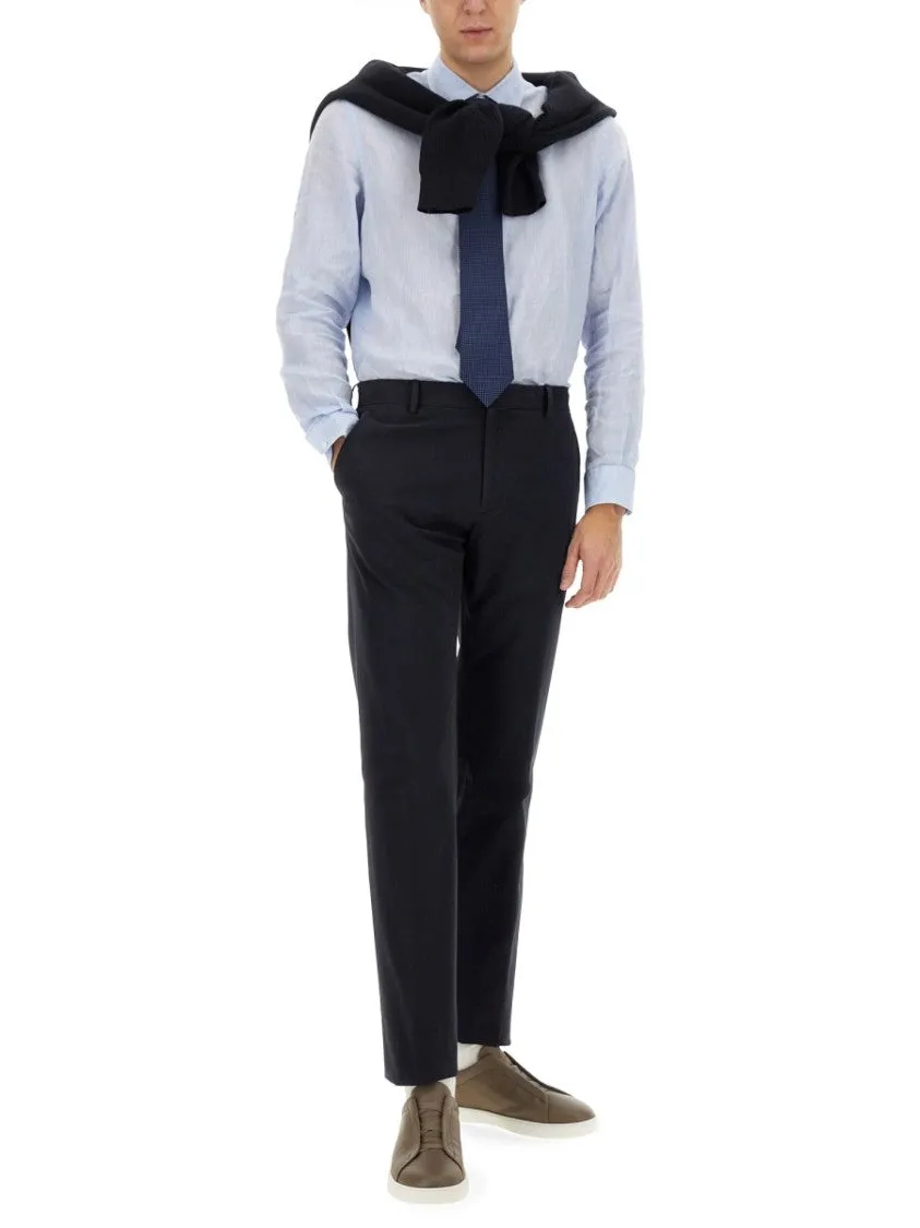 Tailored Black Straight Leg Pants