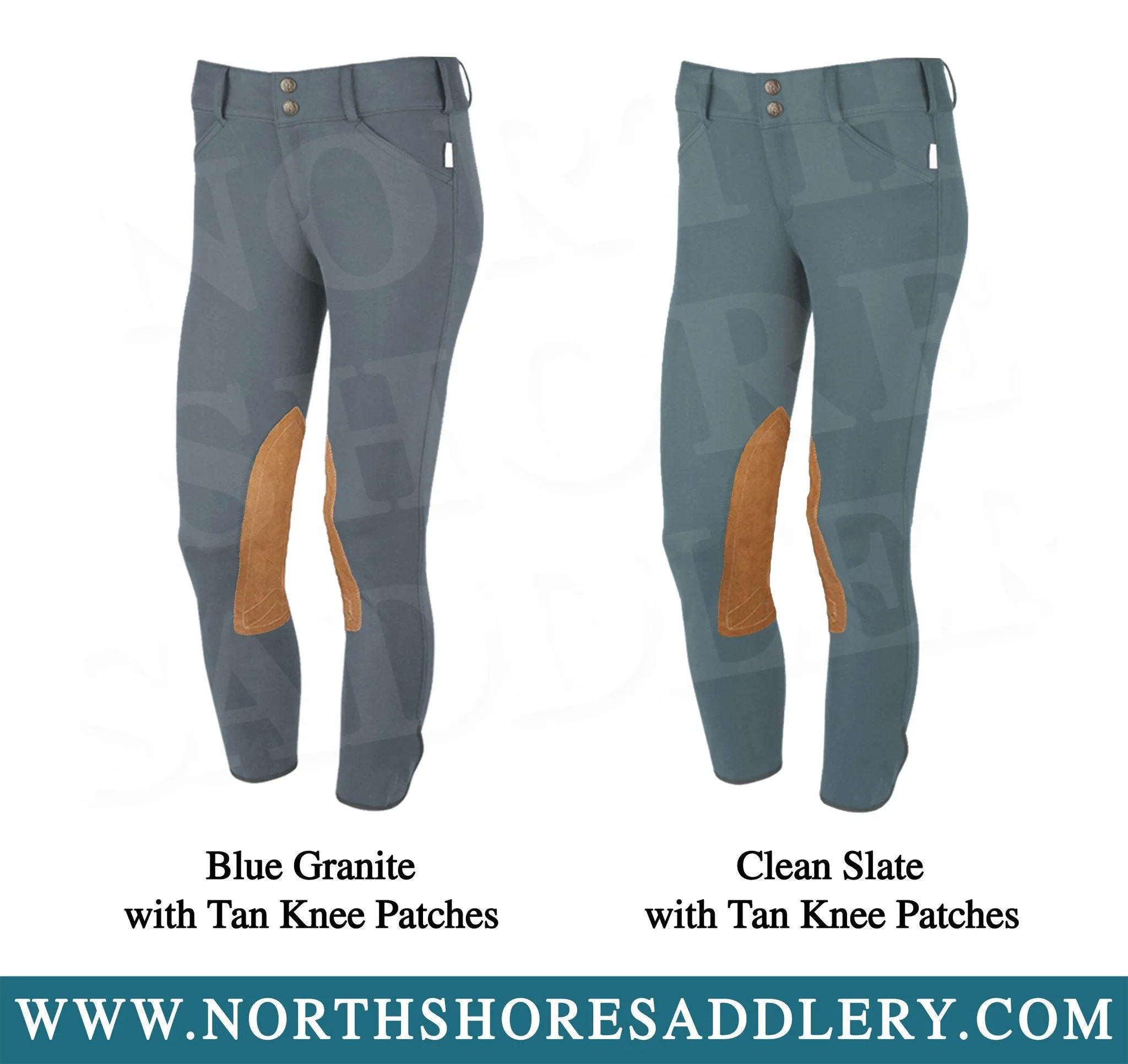 Tailored Sportsman Children's Front Zip Breech with Tan Knee Patches