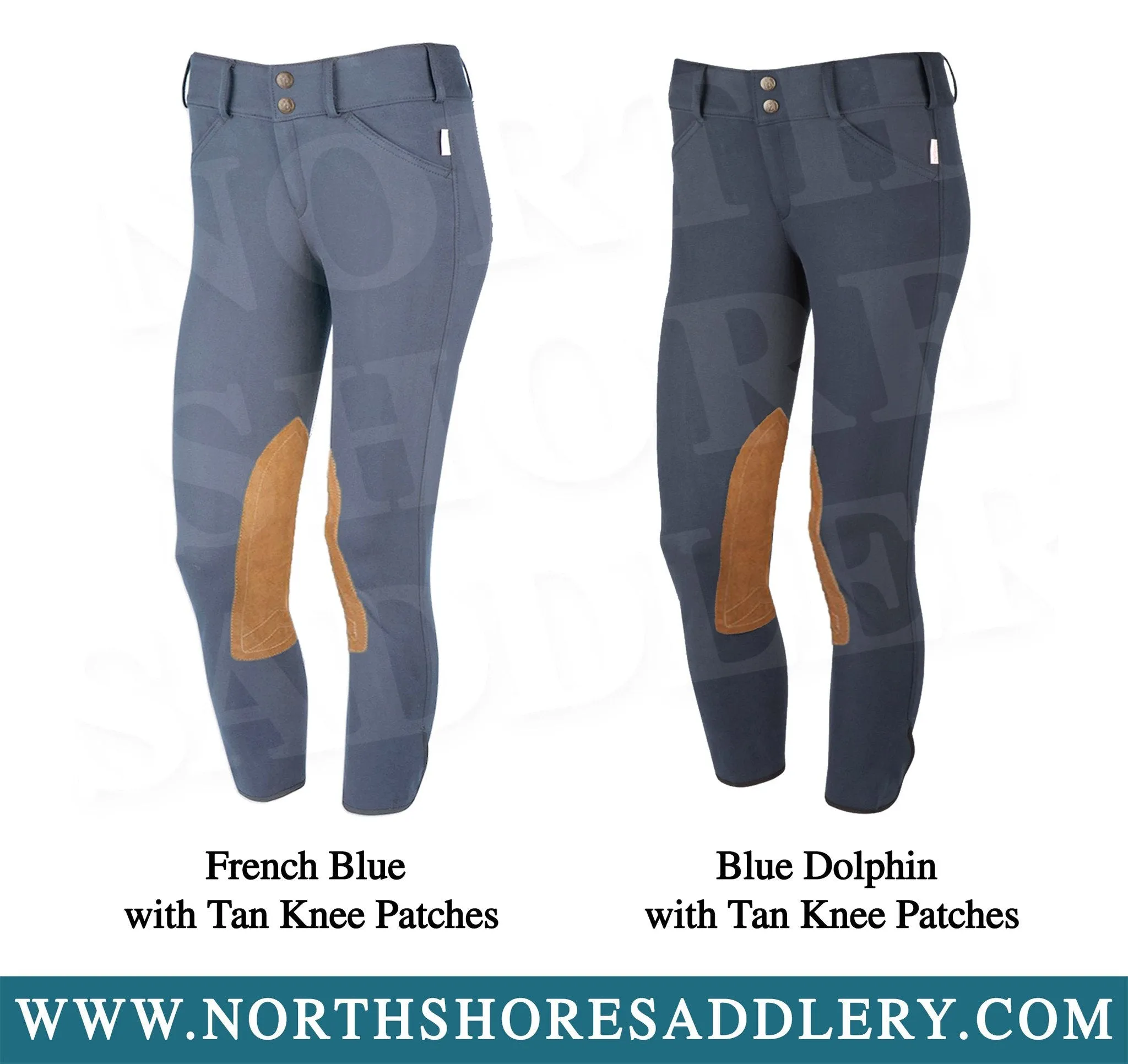 Tailored Sportsman Children's Front Zip Breech with Tan Knee Patches