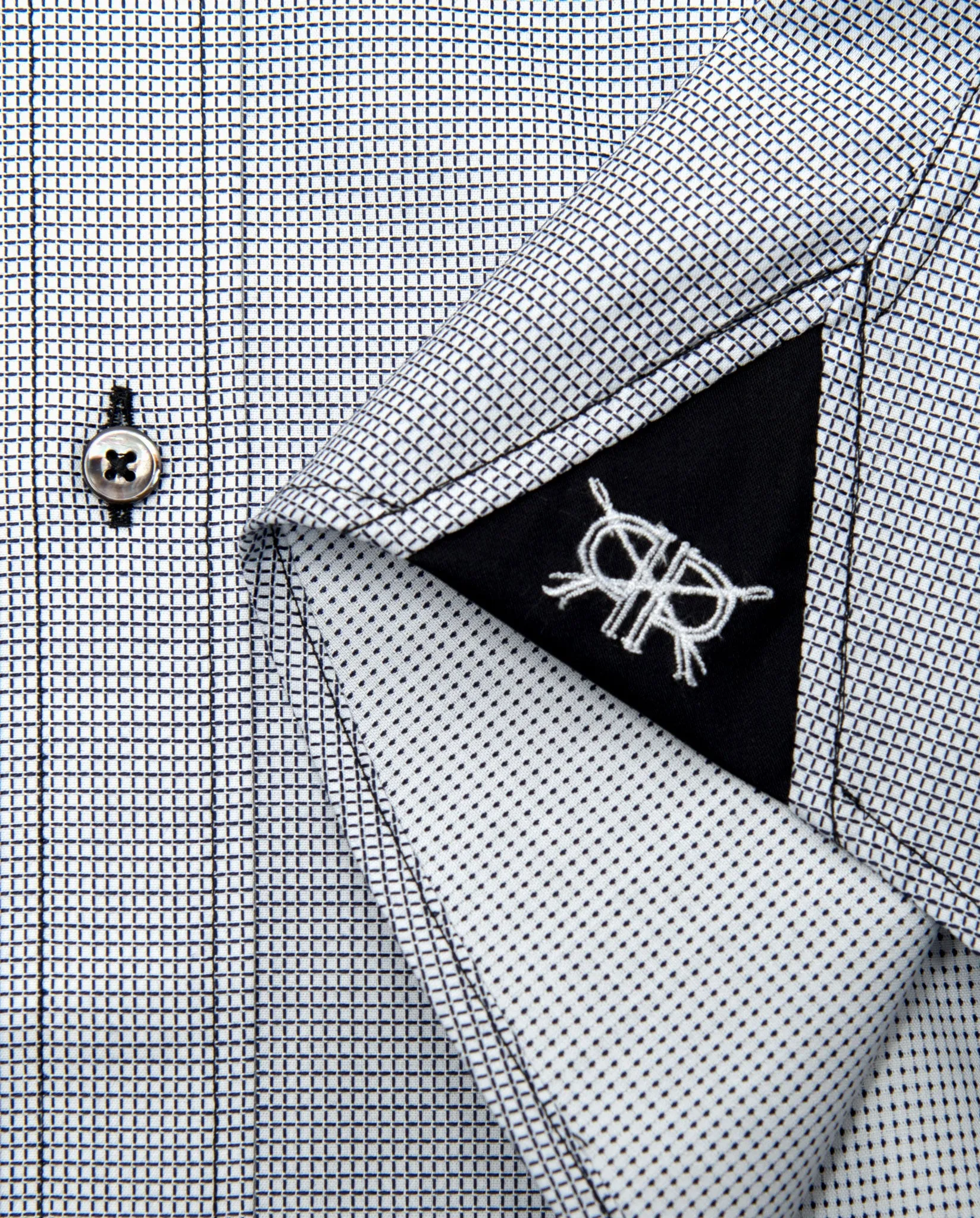 Tailored - White with Black Fine Check