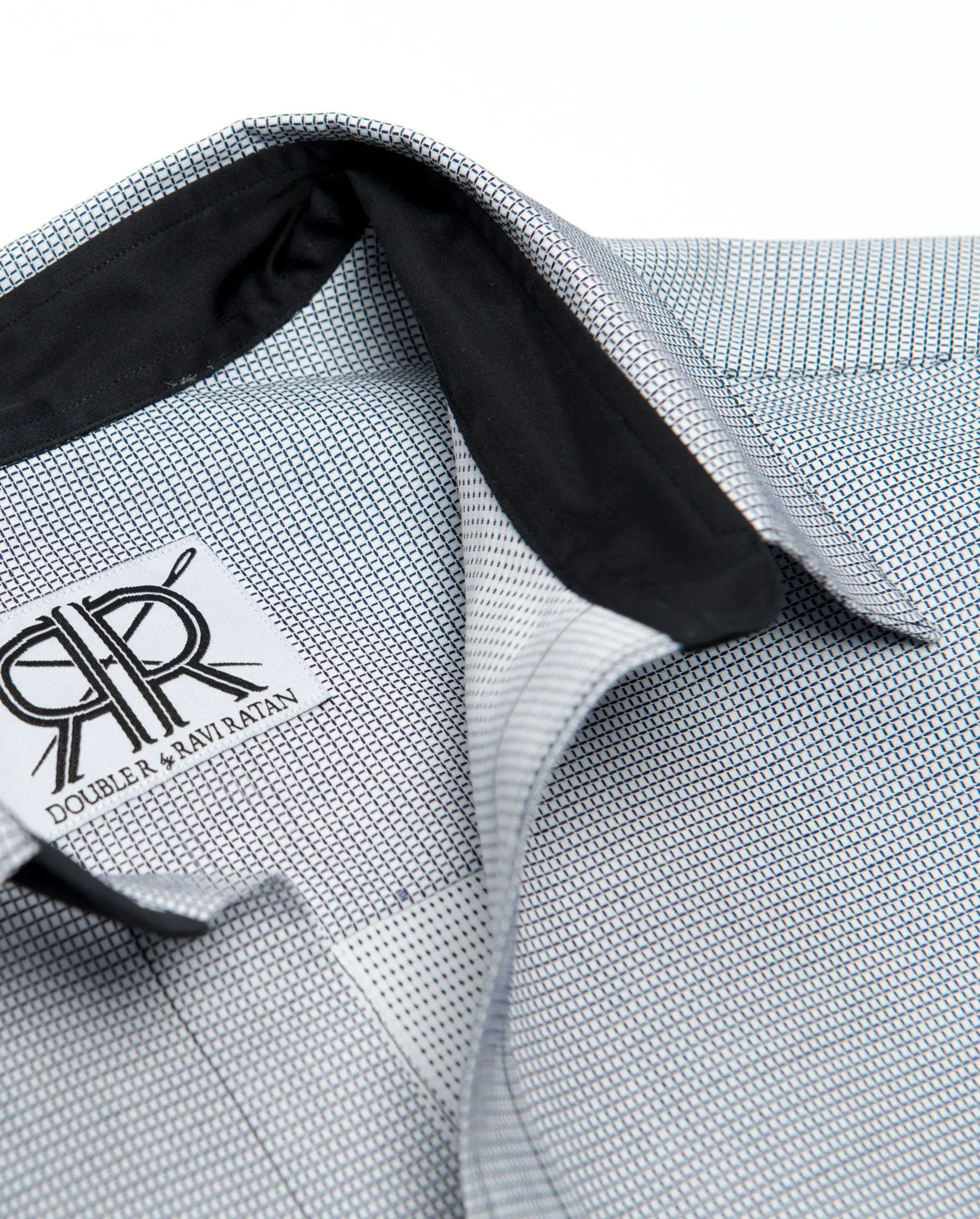 Tailored - White with Black Fine Check