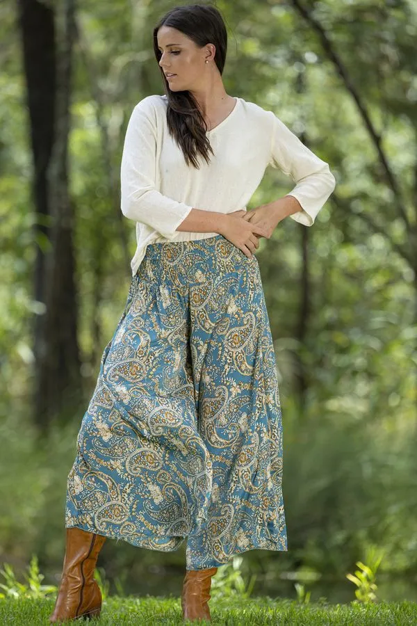 Teal Wide Leg Pants