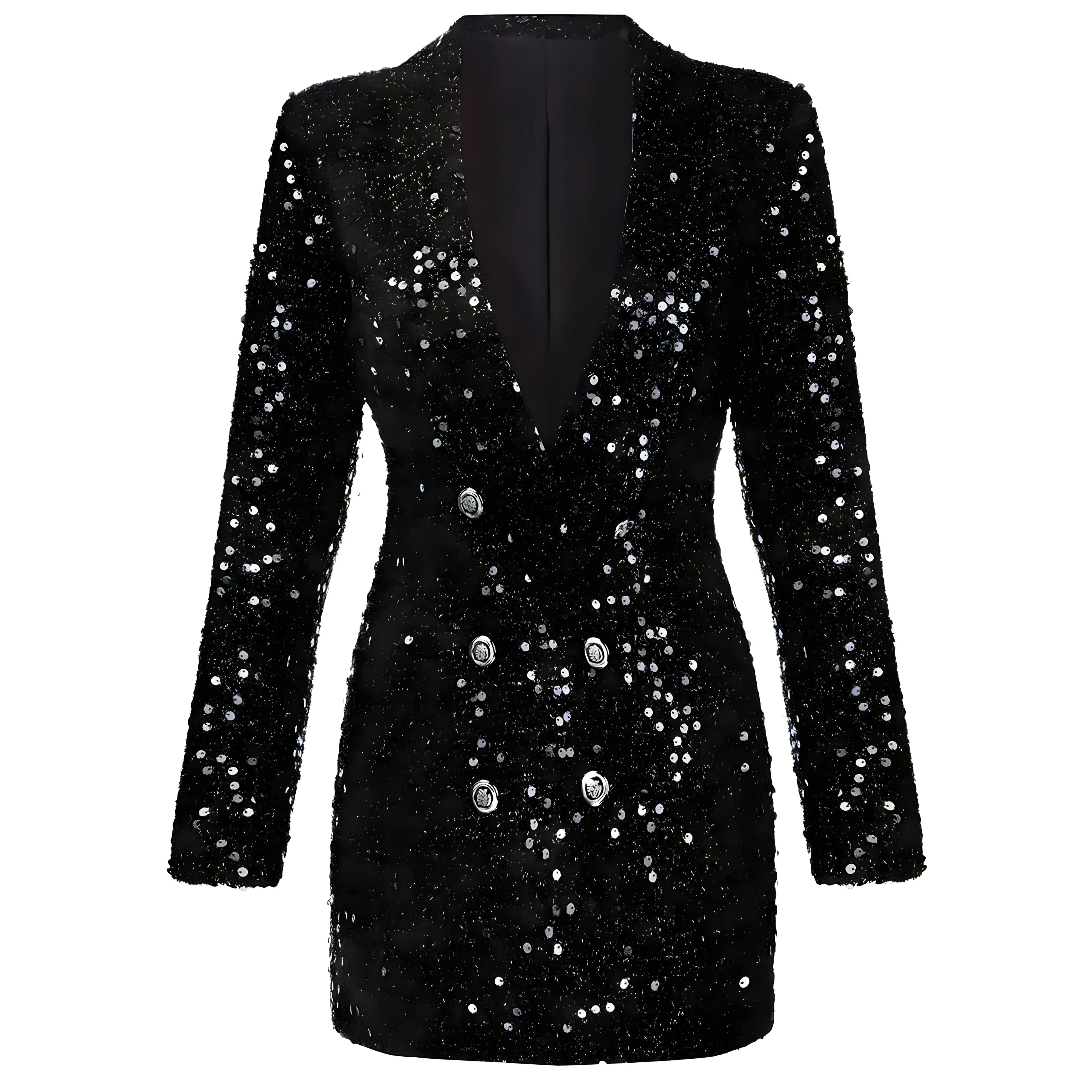 The Juliette Sequin Long Tail Blazer