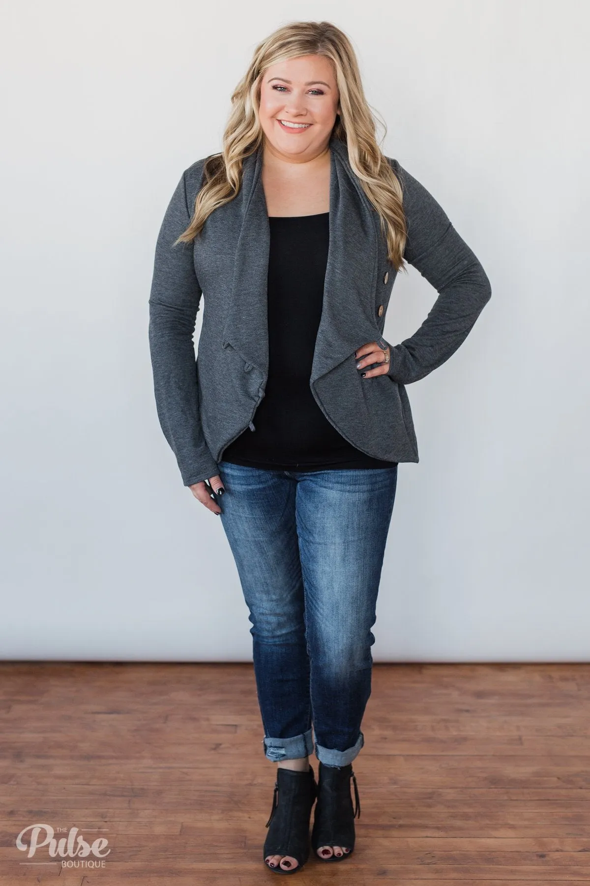 The Perfect Occasion Jacket- Charcoal