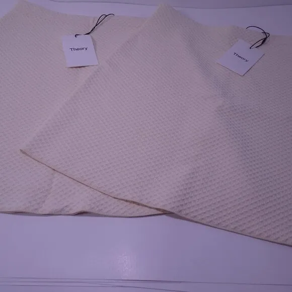 TTheory Women's Teslia A-Line Skirt Vanilla Cream Sz P and Small NWt 298