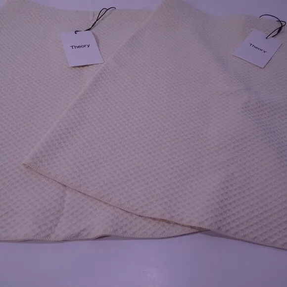 TTheory Women's Teslia A-Line Skirt Vanilla Cream Sz P and Small NWt 298