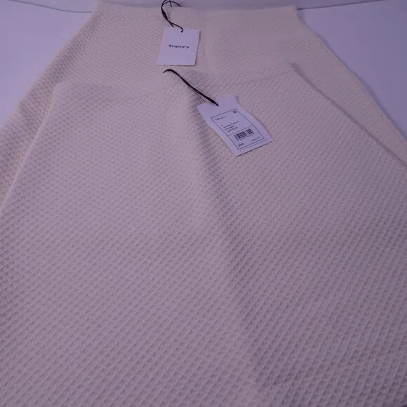 TTheory Women's Teslia A-Line Skirt Vanilla Cream Sz P and Small NWt 298