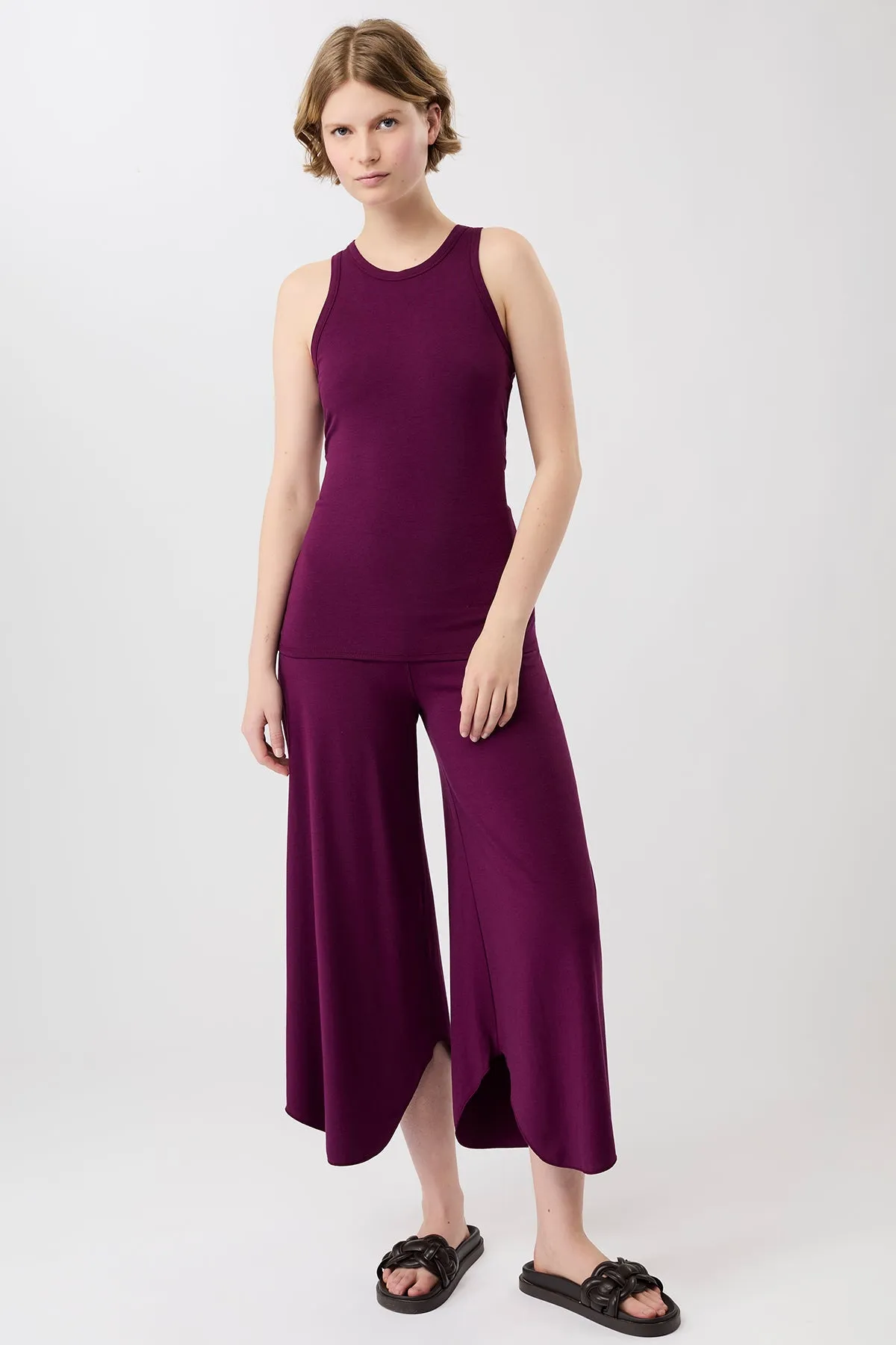 Tulip Pants Black Plum
