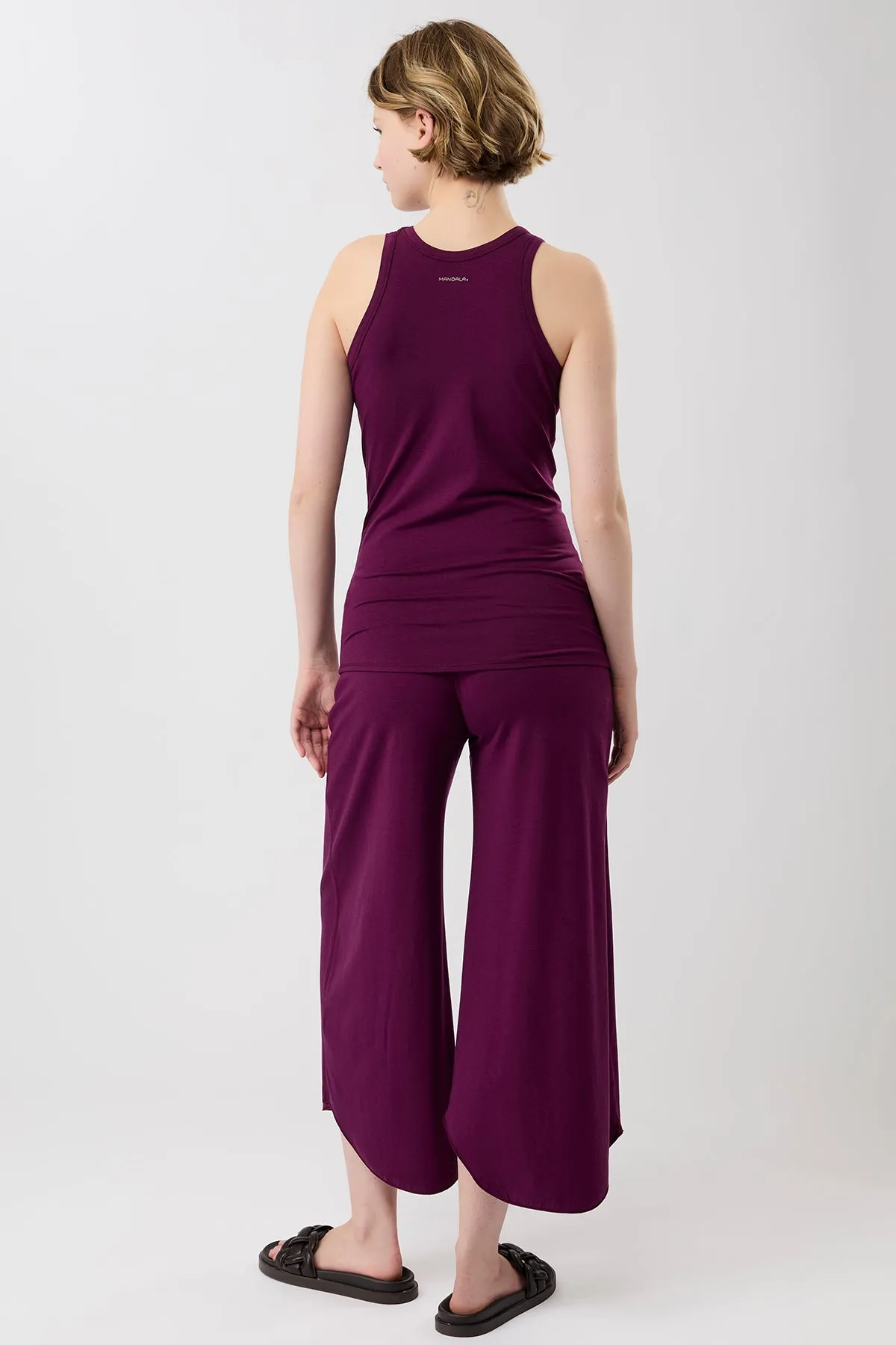 Tulip Pants Black Plum