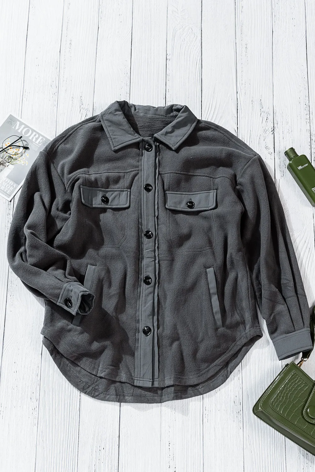Turn Down Collar Shirt Jacket