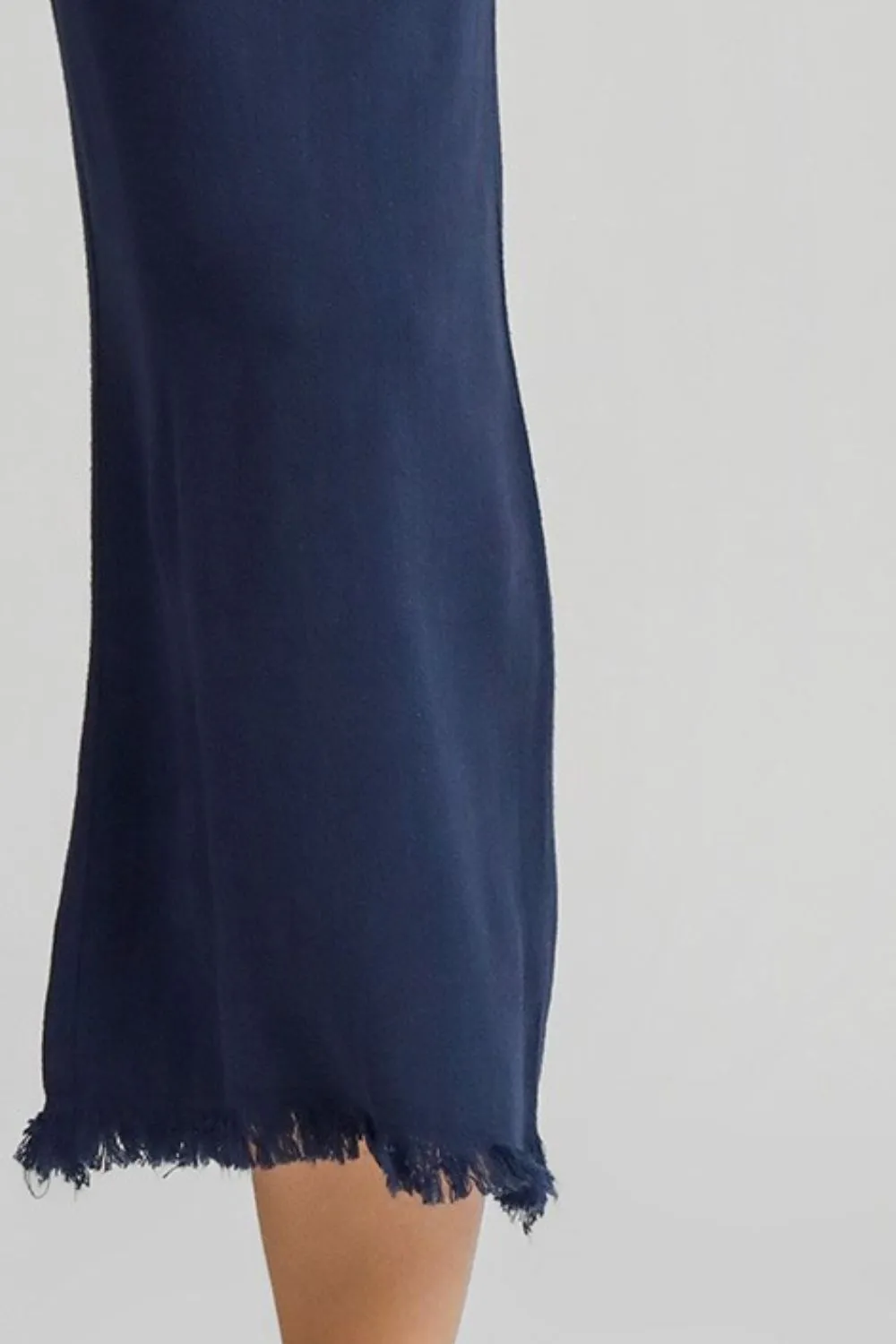 Umgee Linen Blend Elastic Waistband Wide Leg Pants
