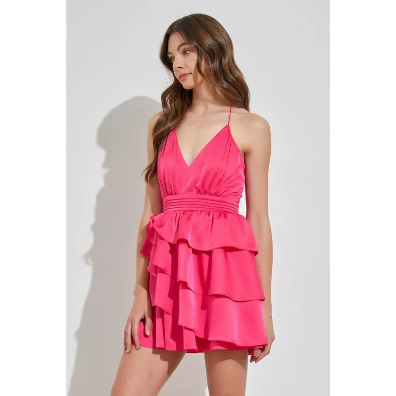 Unbalance Ruffle Dress