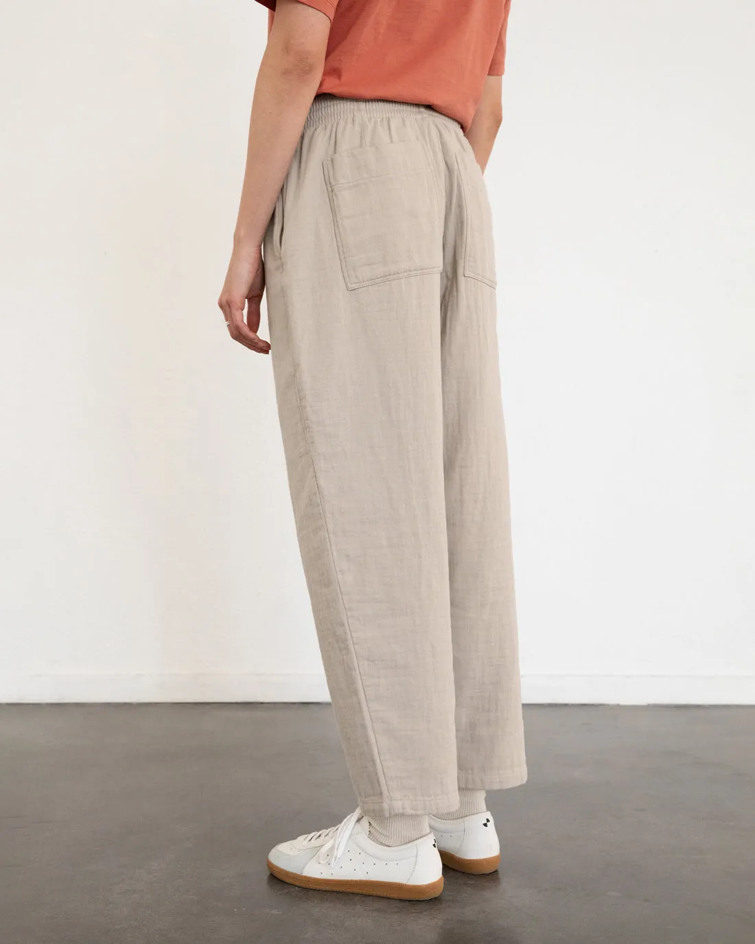 Unisex Wide Pants Washed Sand