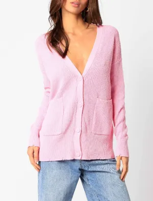 V Neck Button Up Cardigan