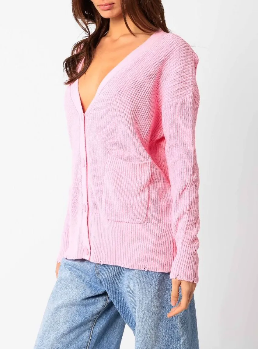 V Neck Button Up Cardigan