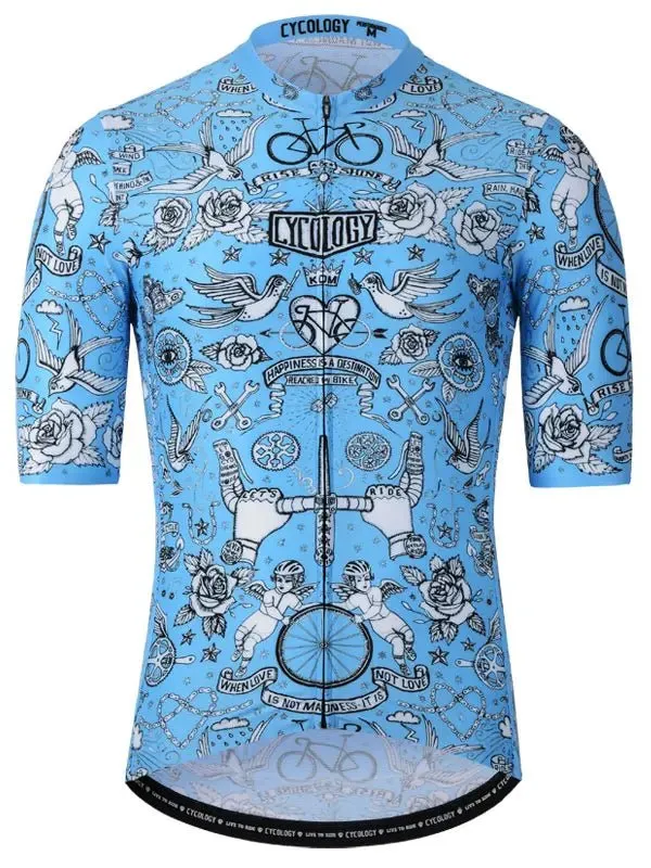 Velo Tattoo Men's Reborn Jersey Blue