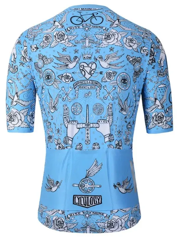Velo Tattoo Men's Reborn Jersey Blue