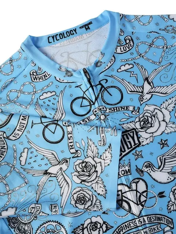 Velo Tattoo Men's Reborn Jersey Blue