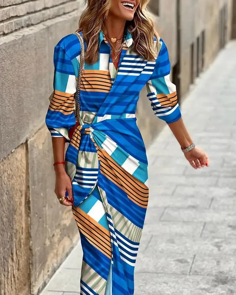 Vera - Printed Mid Length Dress