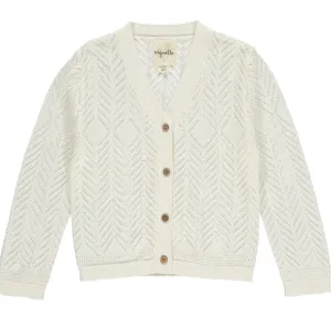 Vignette Girls Kenzie Cardigan in Ivory: Size 2-16y