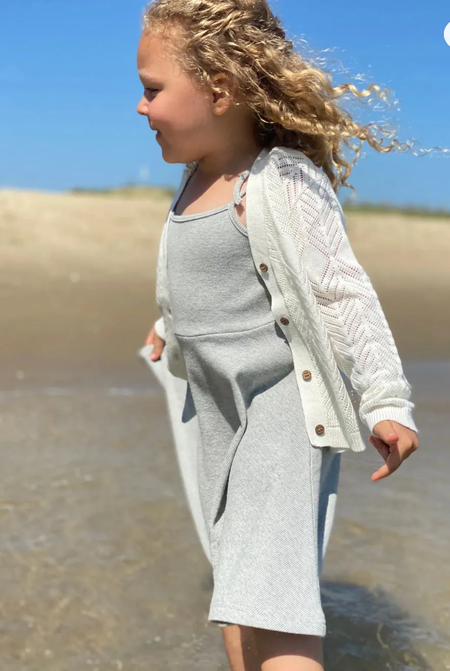 Vignette Girls Kenzie Cardigan in Ivory: Size 2-16y