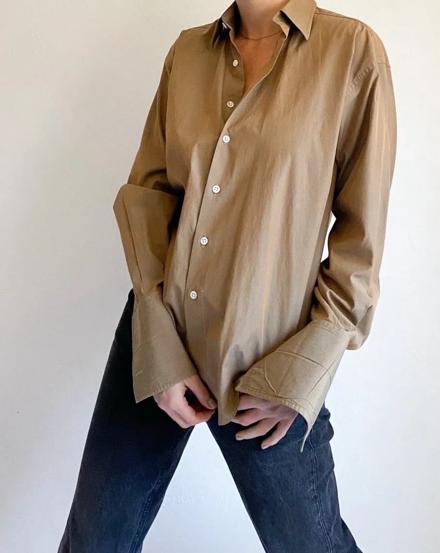 Vintage Copper Button Collar Shirt