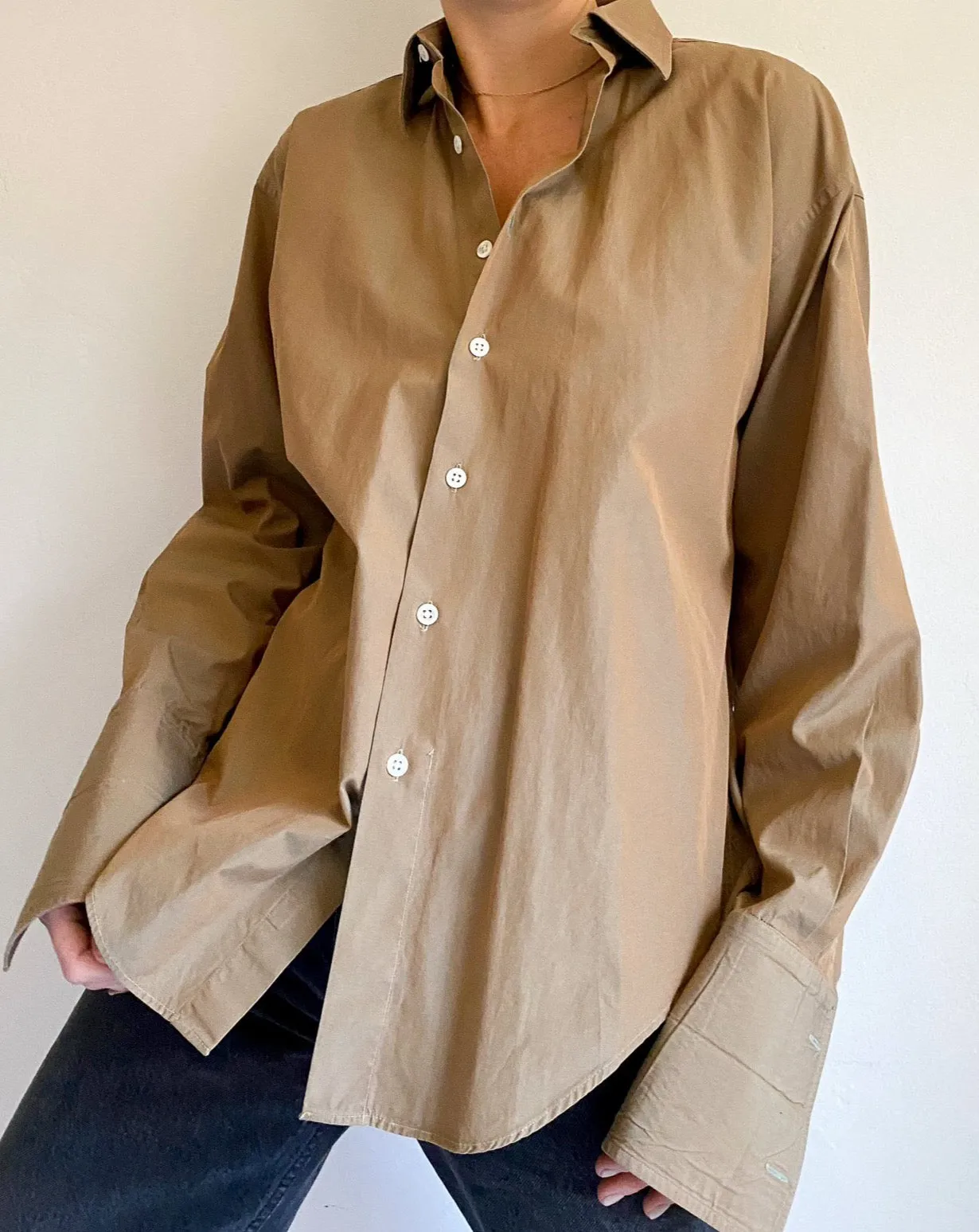Vintage Copper Button Collar Shirt