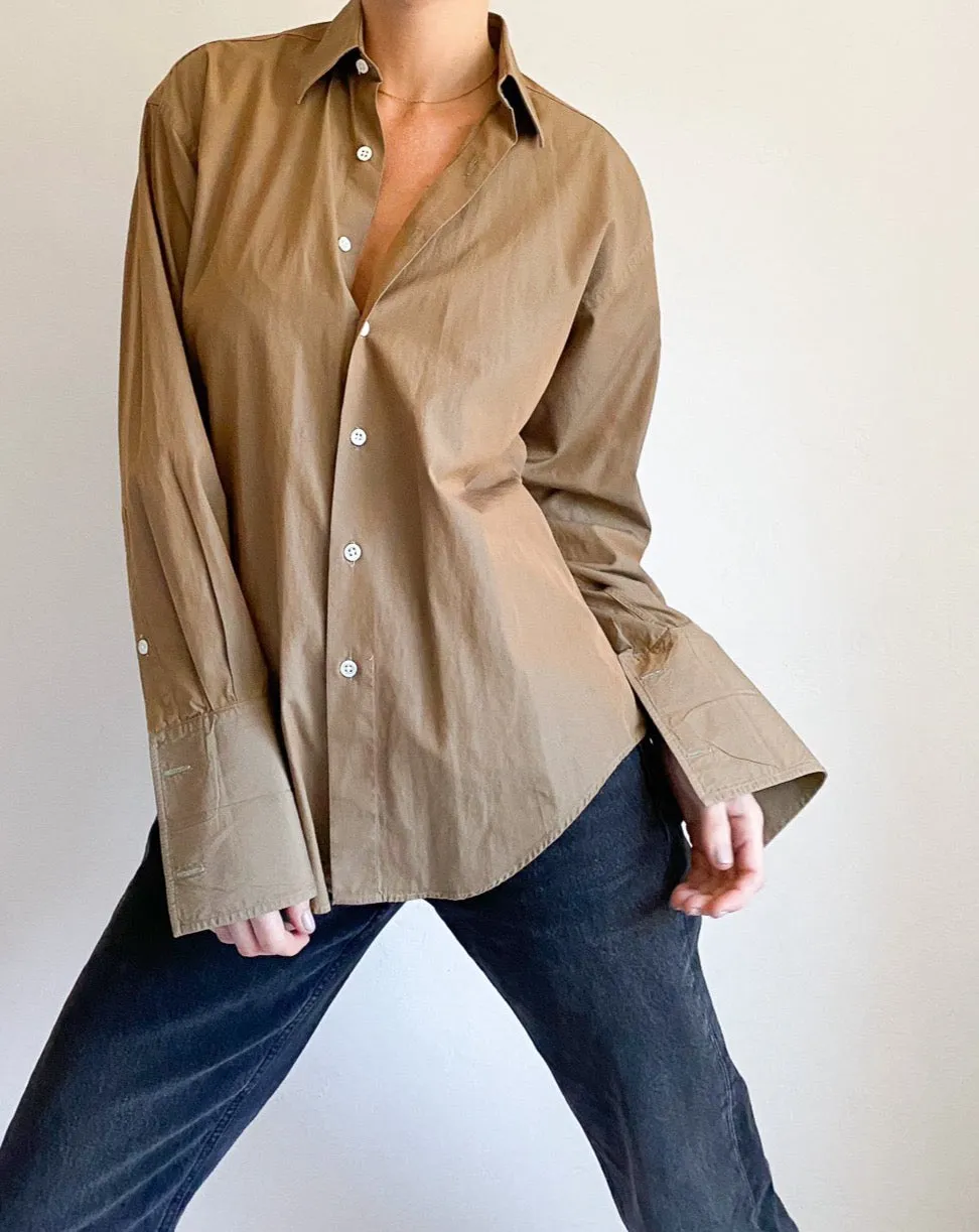 Vintage Copper Button Collar Shirt