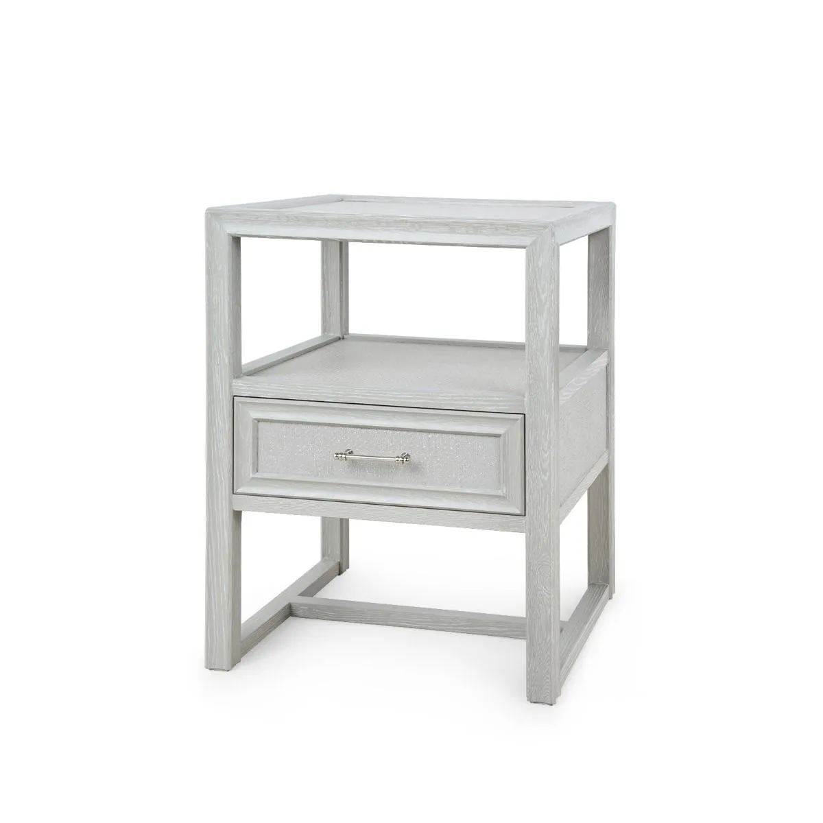 Vivian 1-Drawer Side Table / Soft Gray