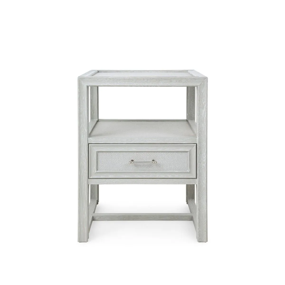 Vivian 1-Drawer Side Table / Soft Gray